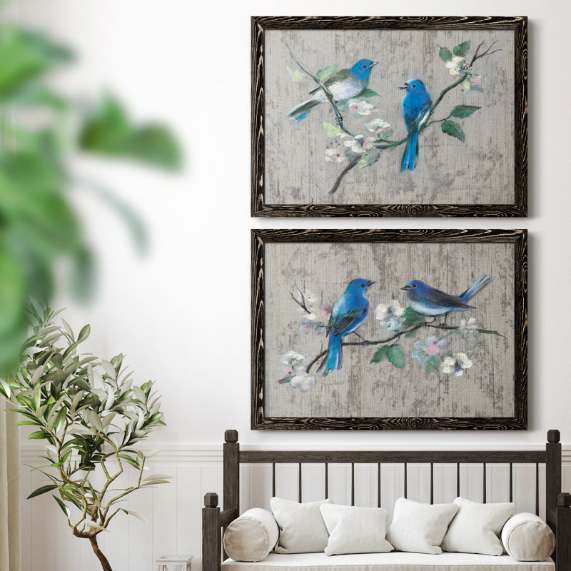 " Song Of Spring I " 2 - Pieces Painting Print, Black, 23" H x 32" W x 1" D