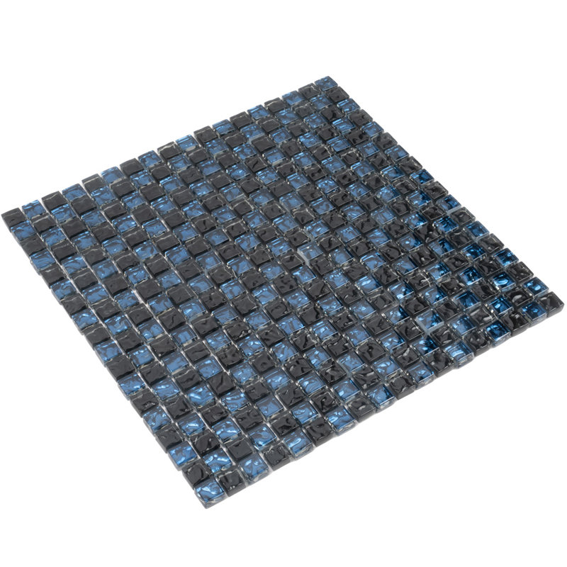 11.7" X 11.7" Polished Glass Mosaic Tile