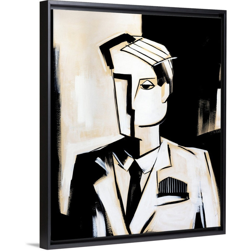 Reproduction d'art sur toile, Cadre flottant noir, H 32 po x l 26 po x P 1,75 po