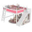 Lit mezzanine en bois avec tablettes, garde-robe et glissade amovible-125006288-125006289