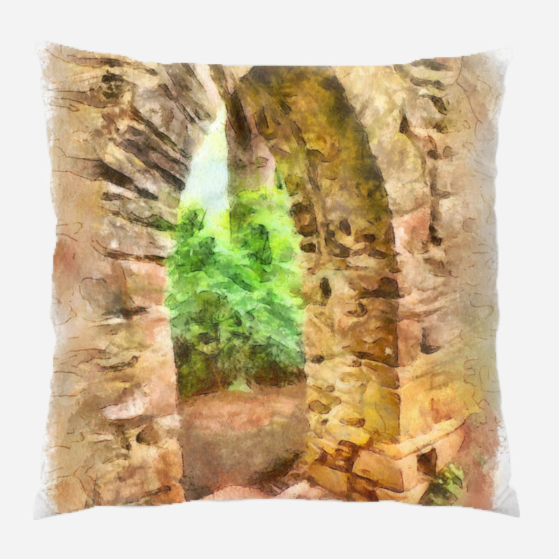 Coussin décoratif arche Rego, Microsuède, Intérieur