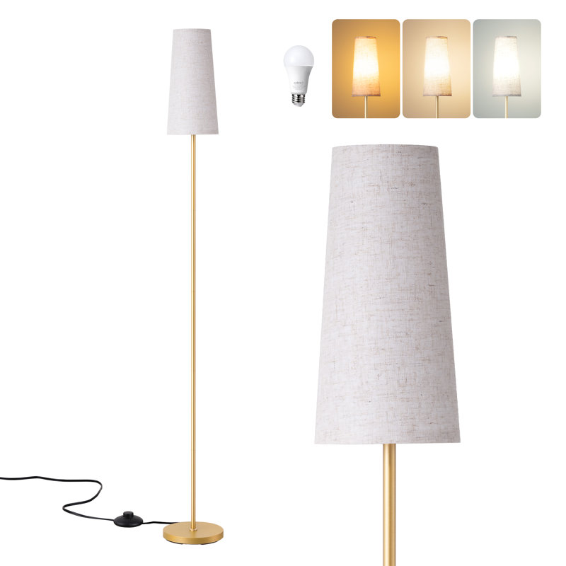 63.8 " Matte Traditional Floor Lamp, Gold