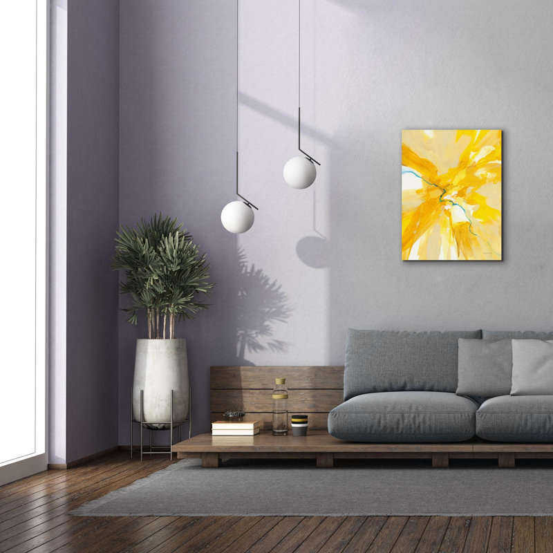 «Sunburst» par Danhui Nai, art mural sur toile, H 34 po x l 26 po