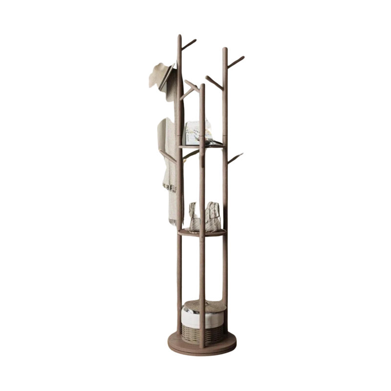 Solid Wood Freestanding 9 - Hook Coat Rack