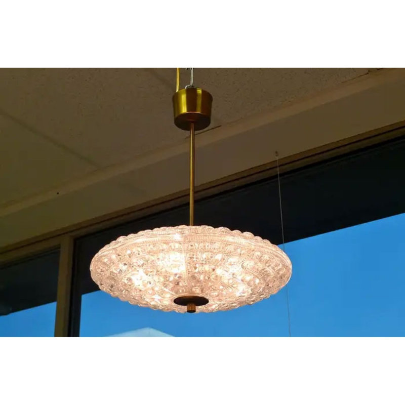 Lustre Watnes, H 10 po x l 16 po x P 16 po, Argent antique, Transparent