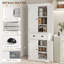 Armoire de rangement autoportante 72 po avec tiroir 72 po, crème