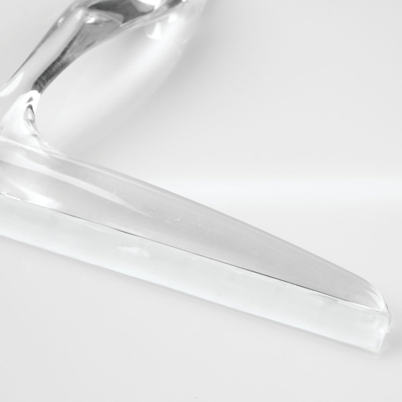 iDesign Plastic Bath Hanging Squeegee for Glass with Suction Hook Holder – 12", Clear, Clear
