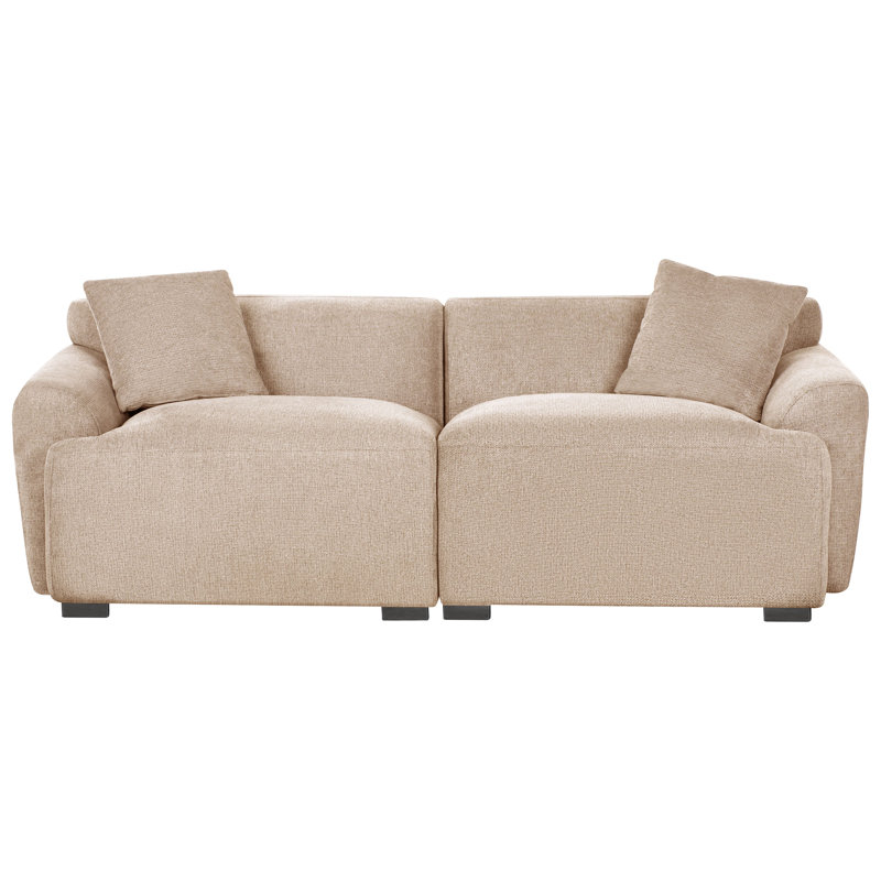 3 Seater Fabric Sofa Beige Takoya, Beige