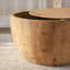 Table basse de rangement vintage en forme de tonneau, plateau en bois de sapin, design ajouré, aucun assemblage requis