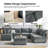 Cheltenham 127"W Modern 8-Piece Extra-Wide Storage Sectional Sofa-128792357