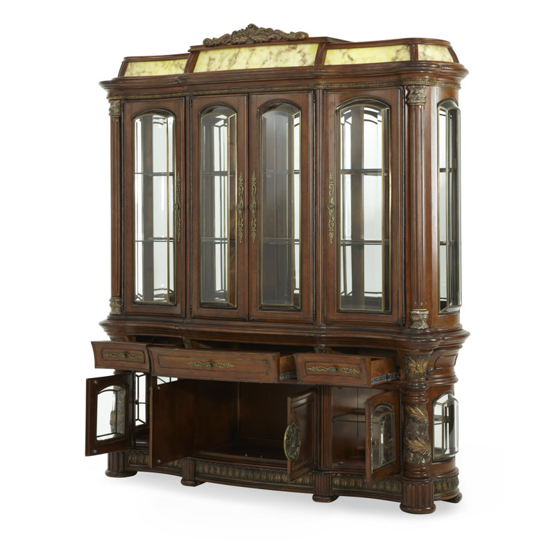 Villa Valencia Lighted China Cabinet