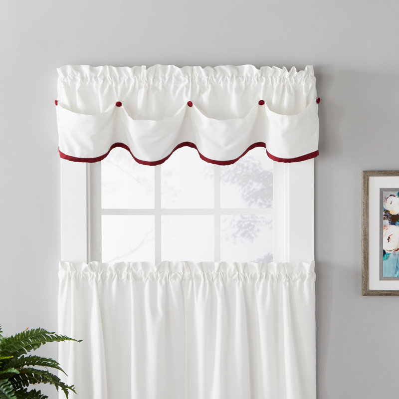 Bowdon 58" Window Valance, Berry
