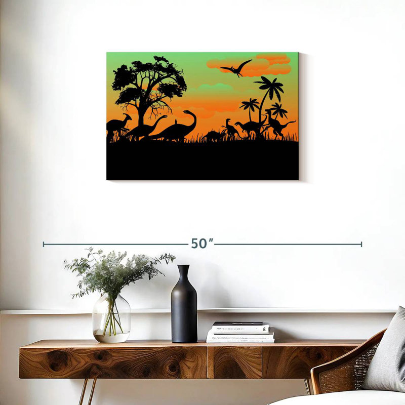 Brampt Dinosaurs Silhouette, 20" H x 30" W