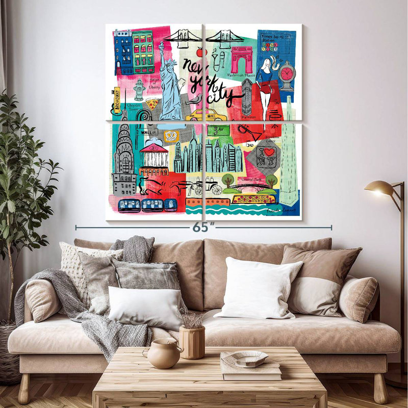 Nicci Global Travel VIII, 50" H x 50" W