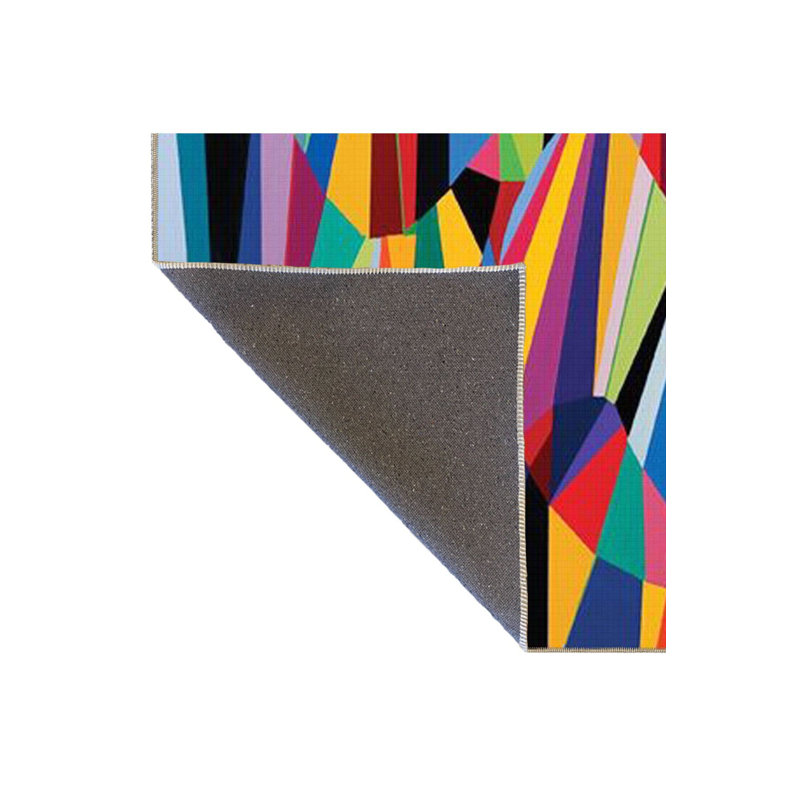 Tapis décoratif lavable à la machine multicolore, Tapis de couloir 2 pi 6 po x 6 pi 7 po