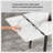 Expandable White Sintered Stone Dining Table And Chair Set-1702720488-1702720407