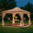 Sunjoy Soft Top Gazebo, Outdoor Patio Backyard Modern 2-Tier Steel Frame Gazebo with Mesh Netting-112511836-114723074