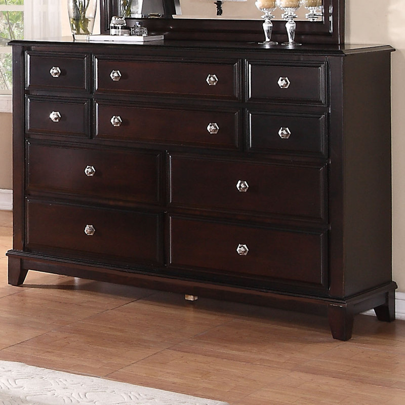 Commode 10 tiroirs Cheve, Cappuccino