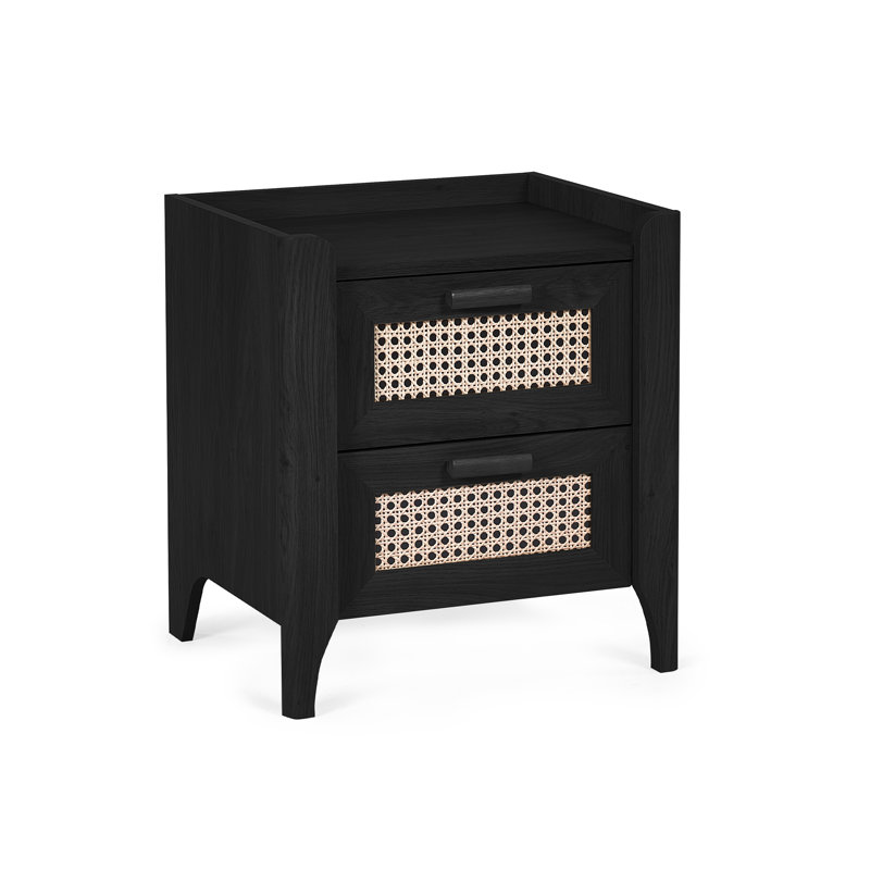 Albelo 50cm W Bedside Table, Black
