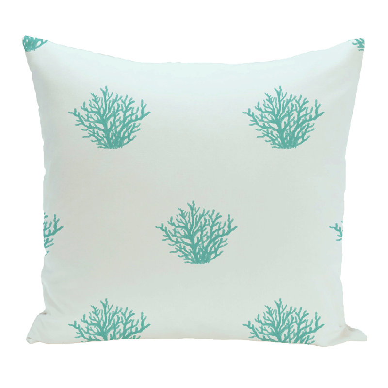Coastal Calm Reversible Throw Pillow, Green, 16" x 16"