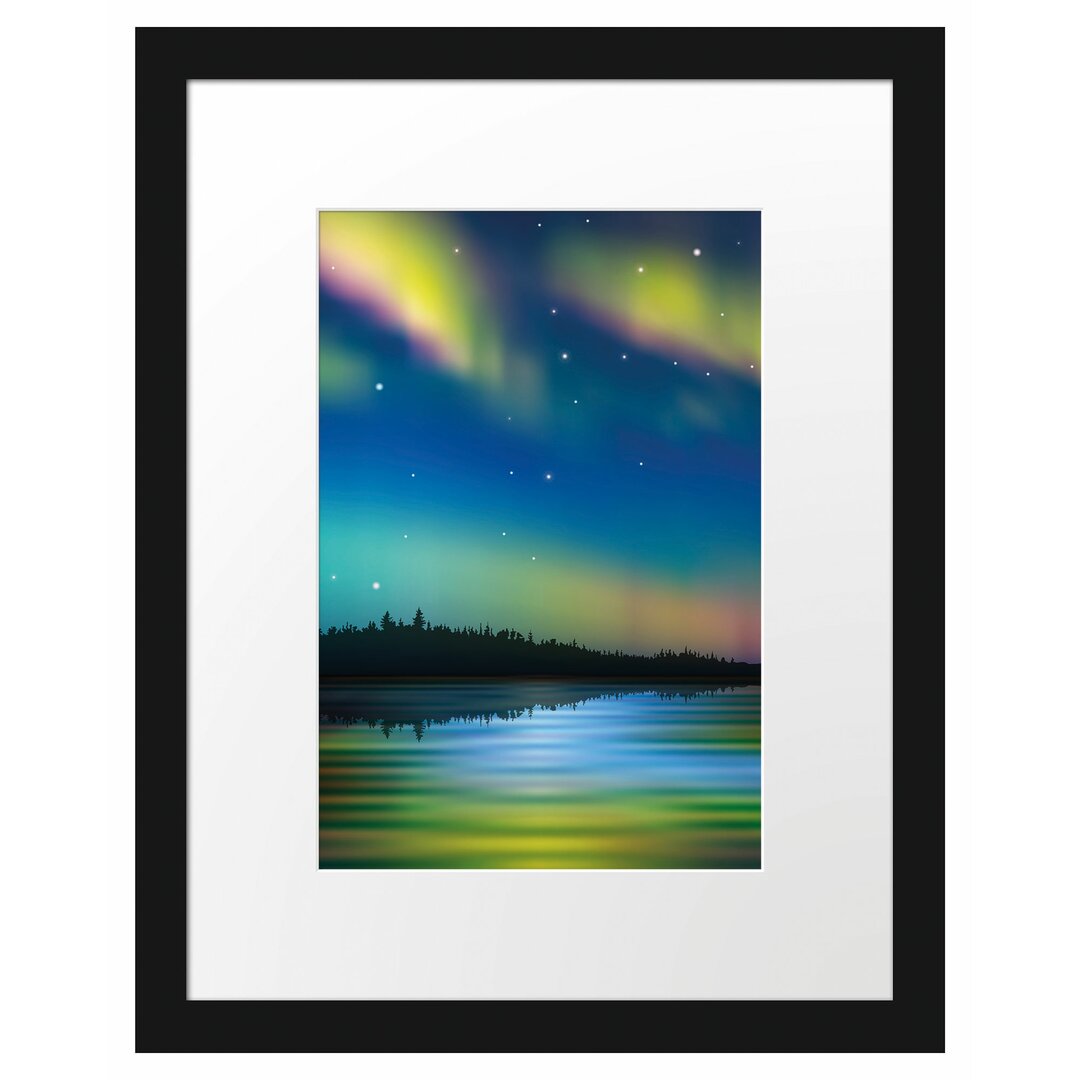 Gerahmter Kunstdruck Northern Lights in Alaska