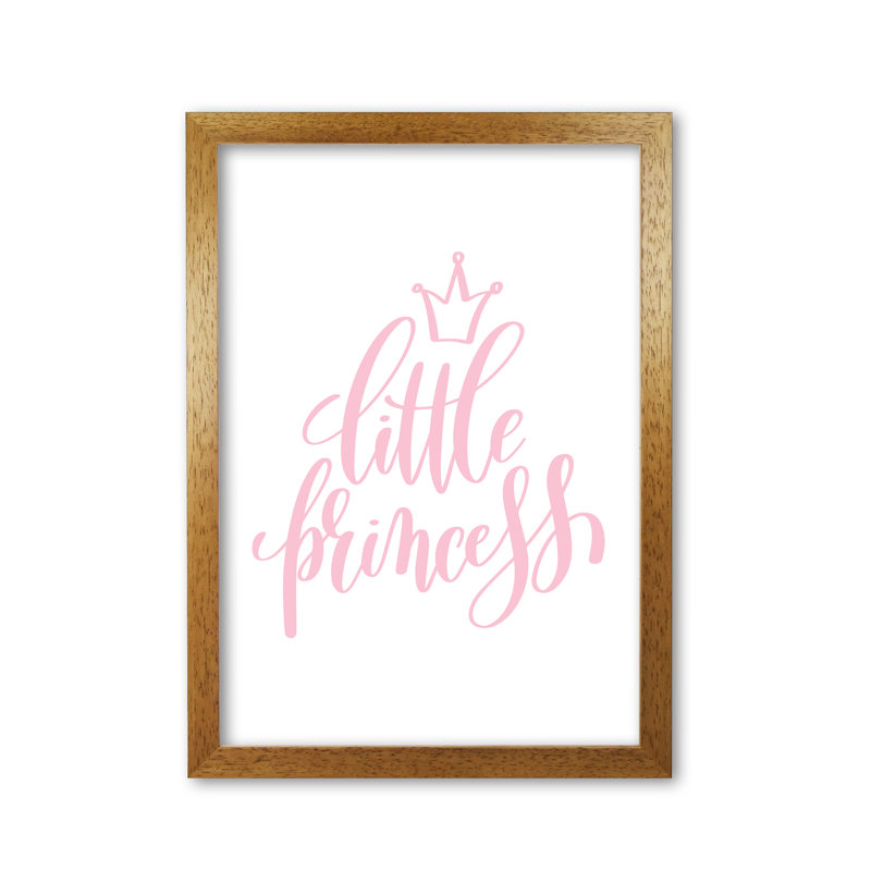 Little Princess - Print, Honey Oak Frame, 30 cm H x 21 cm W x 5 cm D