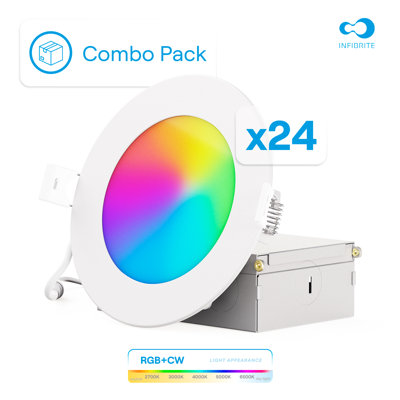 4" Slim Smart Recessed LED, 9W, Tunable White, Dimmable, Wi-Fi Enabled