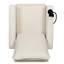 Fauteuil inclinable moderne beige - Rembourrage en mousse avec structure en métal pour adultes, fonction réglable, support pour téléphone et espaces de vie pour tasses