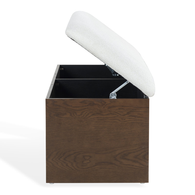 Banc de rangement Roseandrea, Noyer