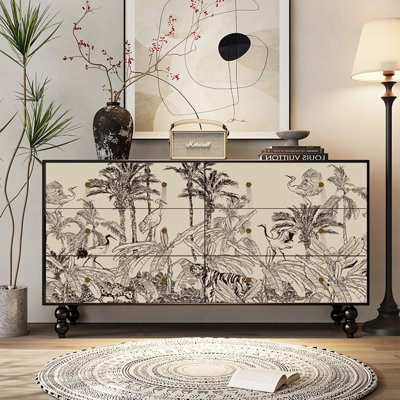French-style simple six-drawer entrance cabinet