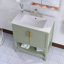 Meuble-lavabo simple autoportant de 30 po avec plateau intégré en céramique blanche-1446318970