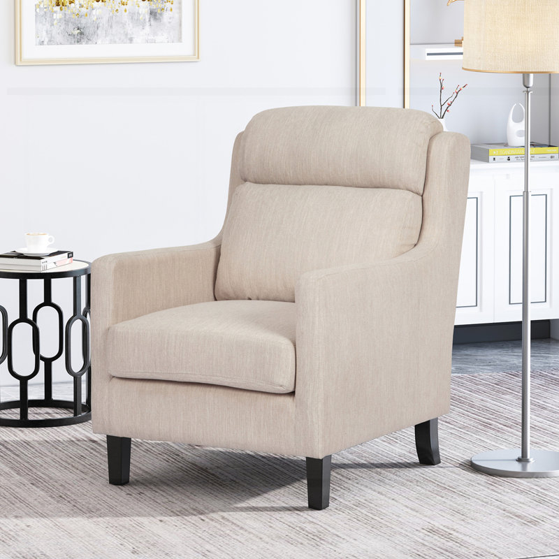 Fauteuil club d'appoint, Tissu beige