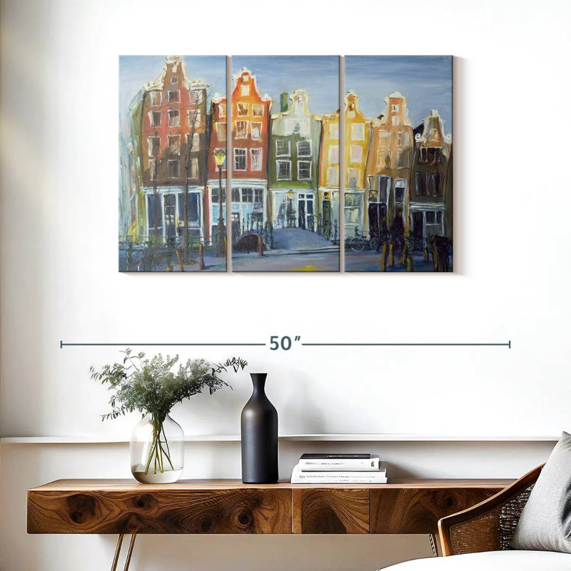 Les maisons Sireci à Amsterdam, H 24 po x l 38 po