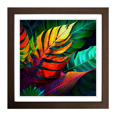 Tropical Leaf Abstract Expressionism No.1 - Framed Print