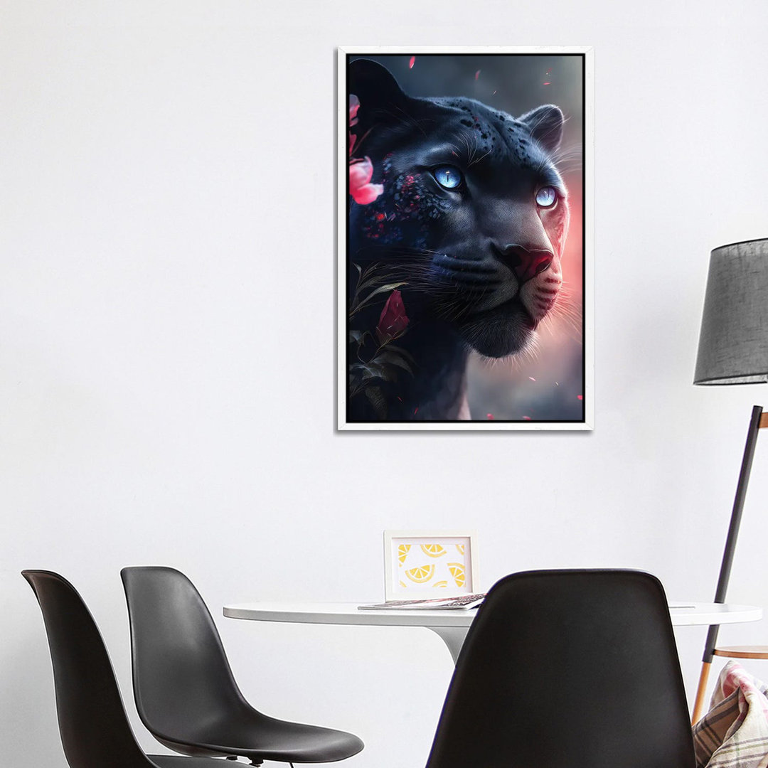 Der rosafarbene schwarze Panther von Zenja Gammer - Galerie-verpackte Leinwand Giclée auf Leinwand