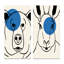 «Line Wild Animals with Blue Circle I», ensemble de 2 impressions-220720573-220720572
