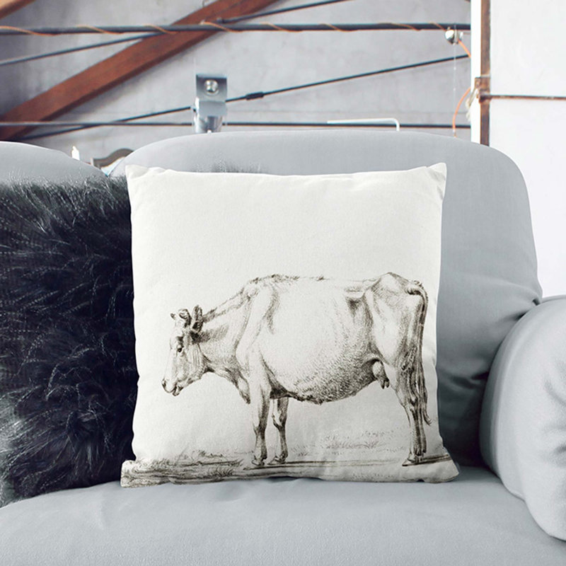 Square Throw Cushion, 40cm H x 40cm W x 15cm D