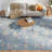 Nourison Botanical Washables 5' x 7' Blue Multicolor Farmhouse Indoor Rug-1439177396-1439136590