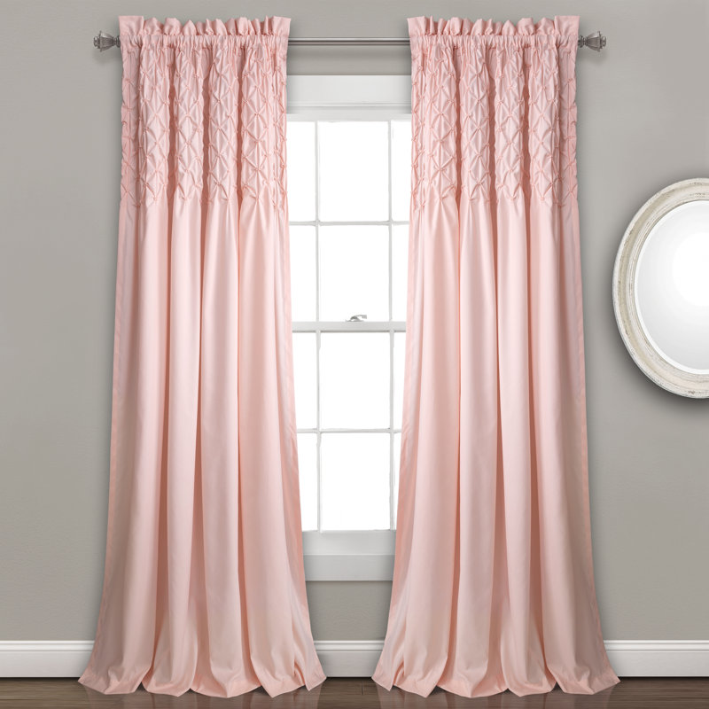 Panneaux de rideaux semi-transparents avec passe-tringle Bayview, Rosé, l 54 po x L 63 po