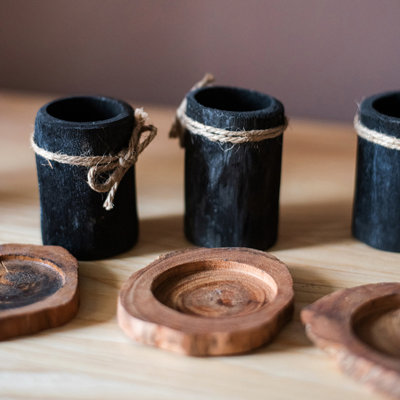 Lizabeta Handmade Wood Pot Planter