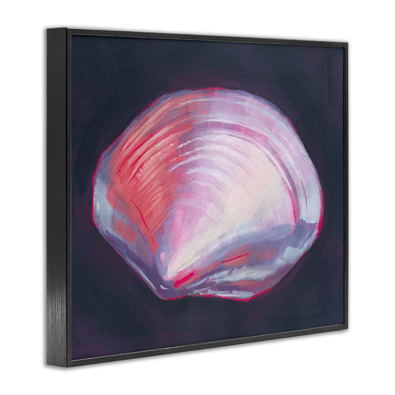 «Pink Clam» sur giclée noire par Grace Popp, H 11 po x l 14 po, Giclée encadrée noir minuit