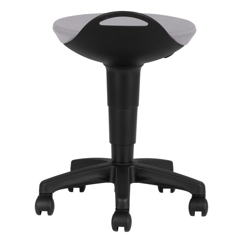 Tabouret roulant à hauteur réglable , Gris clair