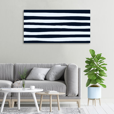 Striped Background - No Frame Print on Canvas