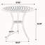 Ensemble bistro 3 pièces pour terrasse et ensemble bistro en fonte d'aluminium avec ensemble de 2 chaises pour parasol, ensemble bistro toutes saisons-726505100