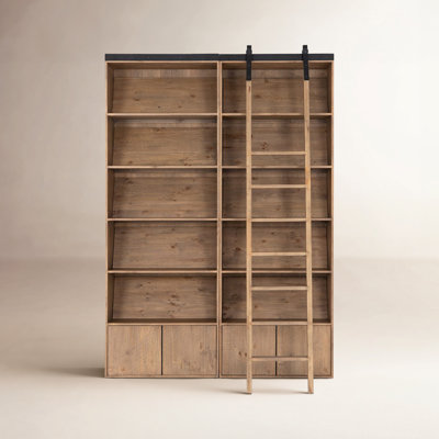 Elliot Avely 98" H x 71" W Solid Wood Booshelf