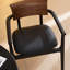 Chaise avec accoudoirs noirs de 23,62 po (ensemble de 2)