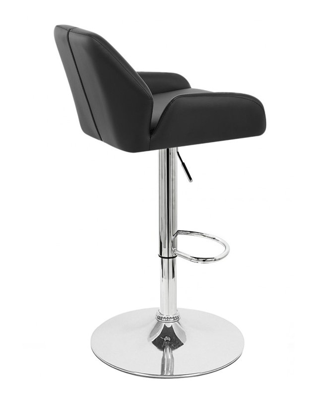 Tabouret tournant à hauteur réglable Carnalbanagh, Noir, 1