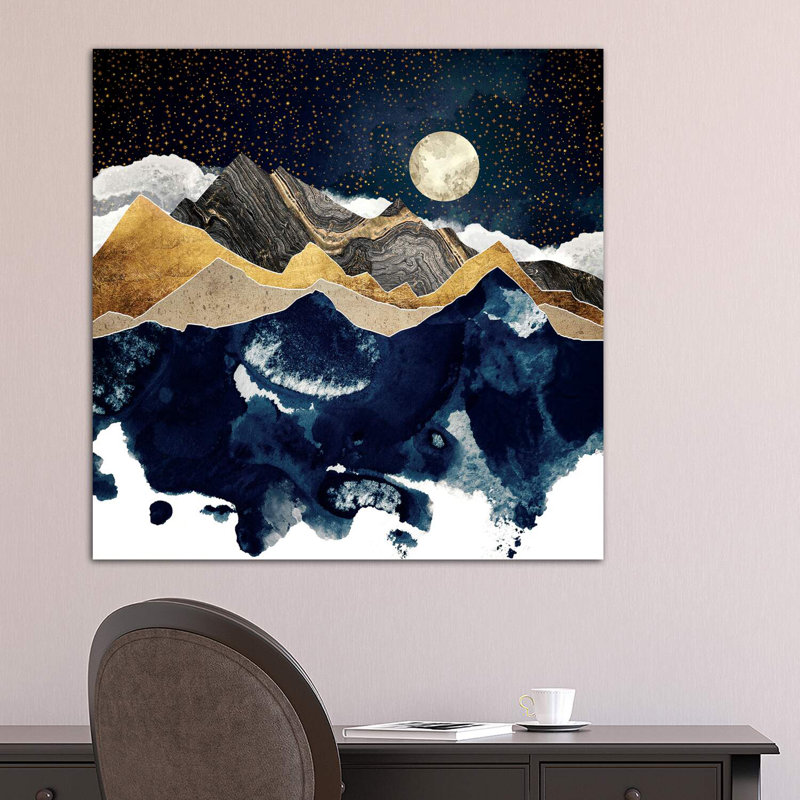 Midnight Winter - imprimé, H 37 po x l 37 po x P 1,5 po, Toile tendue