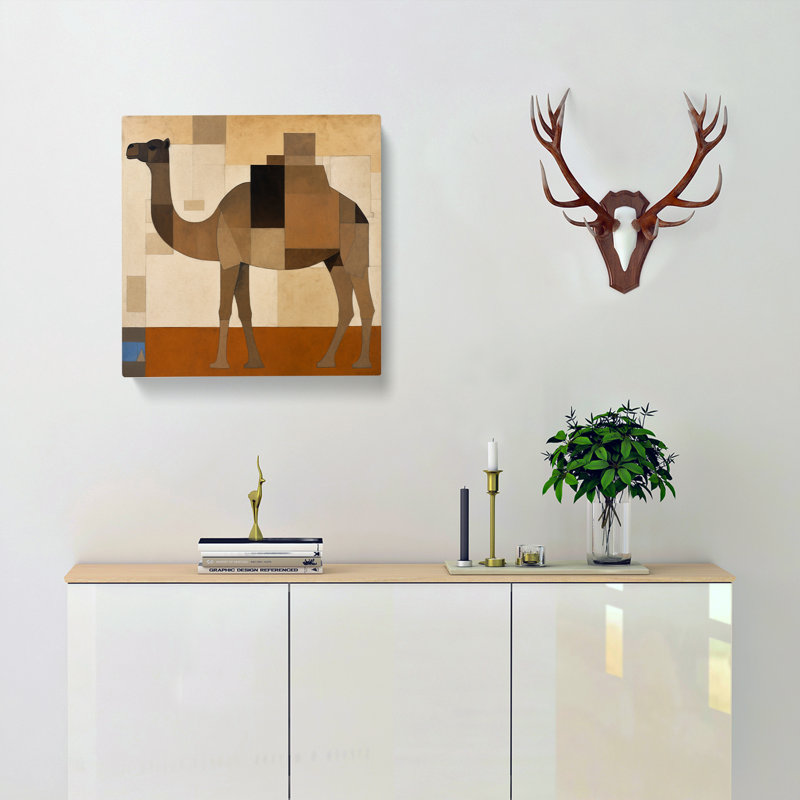 Camel Suprematism No.2 - Print, 50cm H x 50cm W x 3cm D