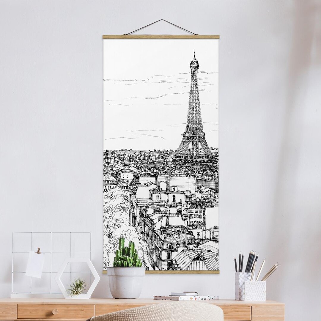 Wandbild Stadtstudie Paris